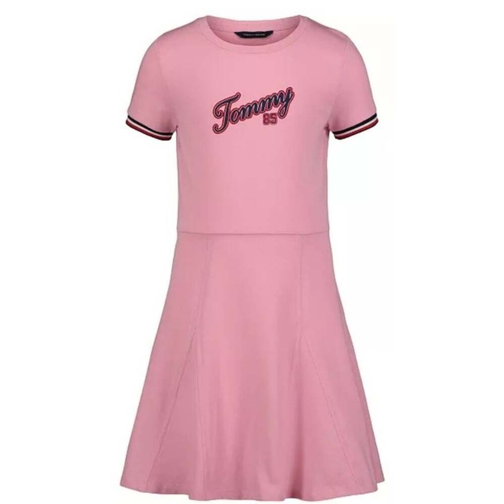 Tommy Hilfiger Big Girls Paneled Godet Fit and Flare Dress M